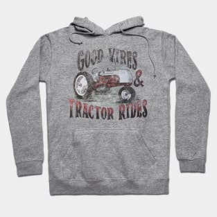 Good Vibes and Tractor Rides Kids Retro Hoodie